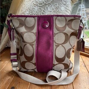 Coach Signature Stripe crossbody bag
